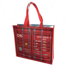Reusable promotional PP woven zipper tote shopping bag